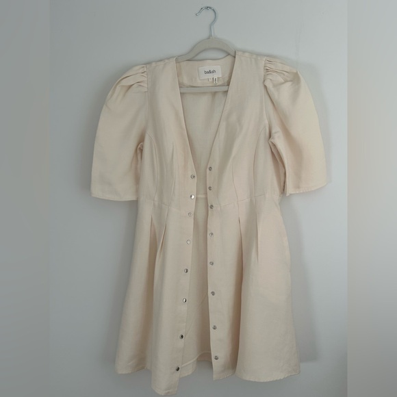 ba&sh Cream Buttoned Mini Dress - Picture 4 of 8